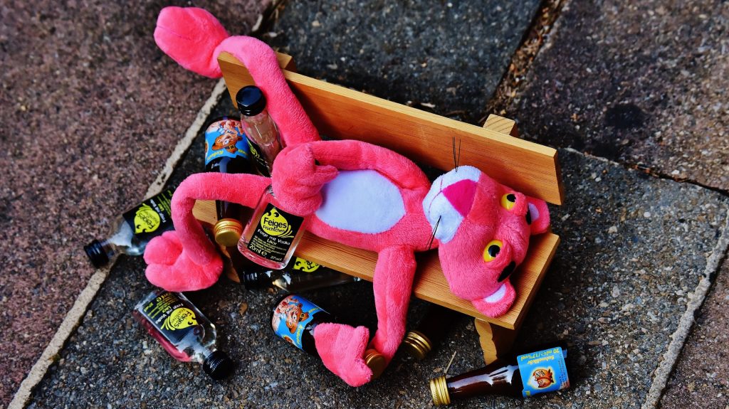Photo by Pixabay: https://www.pexels.com/photo/pink-panther-plush-toy-on-brown-bench-miniature-209620/